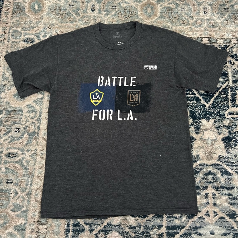 Fanatics LAFC vs. Galaxy - Battle for L.A. Charcoal Crew Neck Tee
